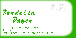 kordelia payer business card
